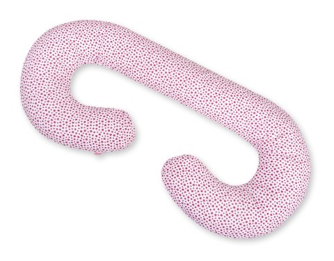 Poduszka ciążowa typu C dla kobiet w ciąży do spania karmienia + zdejmowana poszewka- bordo gwiazdki