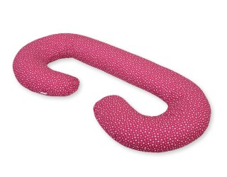 Poduszka ciążowa typu C dla kobiet w ciąży do spania karmienia + zdejmowana poszewka- gwiazdki bordo