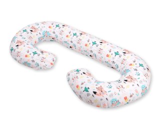 Poduszka ciążowa typu C dla kobiet w ciąży do spania karmienia + zdejmowana poszewka- misie błękitne