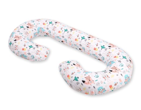 Poduszka ciążowa typu C dla kobiet w ciąży do spania karmienia + zdejmowana poszewka- misie błękitne