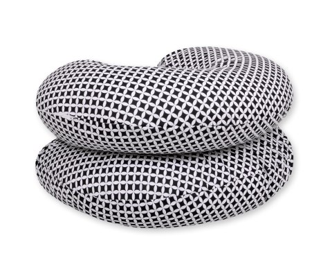 Poduszka ciążowa typu C dla kobiet w ciąży do spania karmienia + zdejmowana poszewka- rozeta czarna