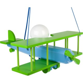 Lampa wisząca Samolot duży zielono- błękitny