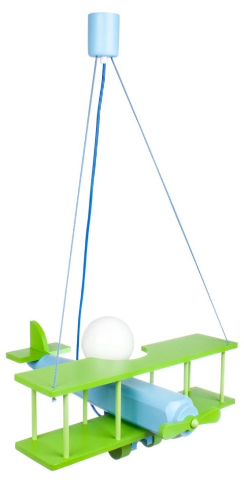 Lampa wisząca Samolot duży zielono- błękitny