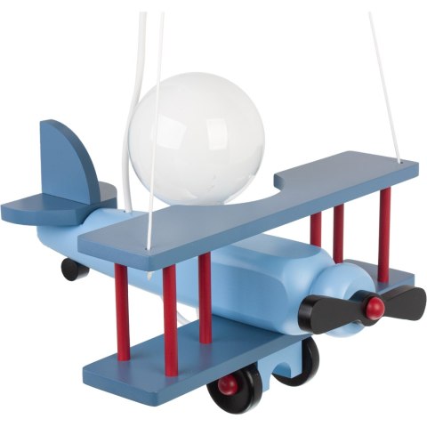 Lampa wisząca Samolot mały niebiesko-czarny-czerwony