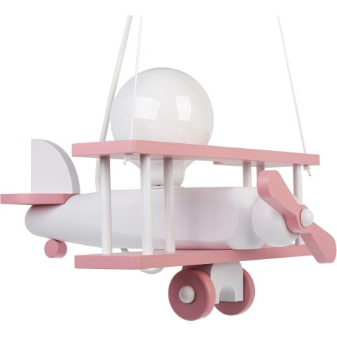 Lampa wisząca Samolot mały różowo-biały