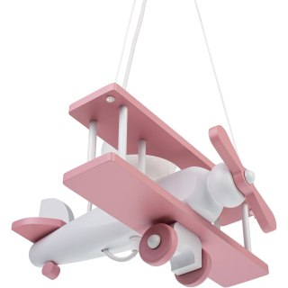 Lampa wisząca Samolot mały różowo-biały