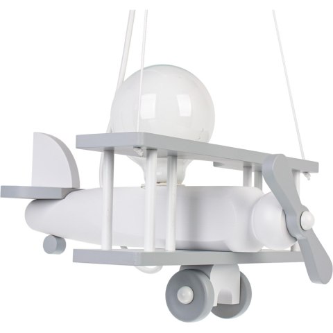 Lampa wisząca Samolot mały szaro-biały