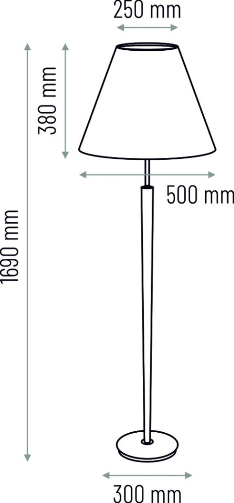 Lampa podłogowa Venus - czarna