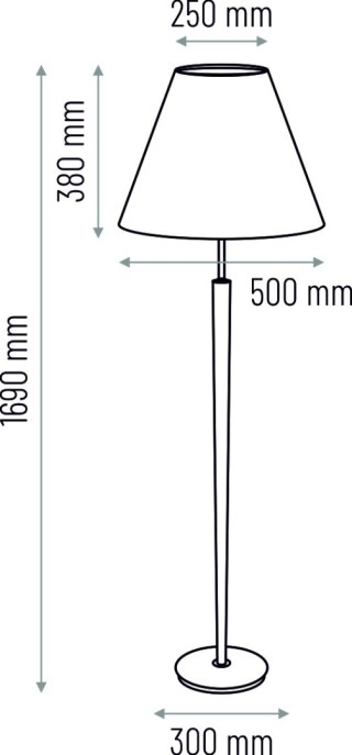 Lampa podłogowa Venus - szary