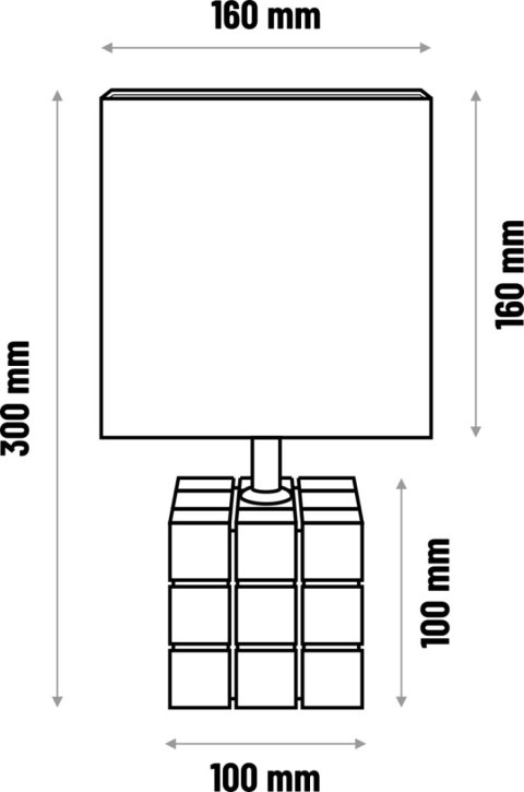 Lampa stołowa Rubi bielony