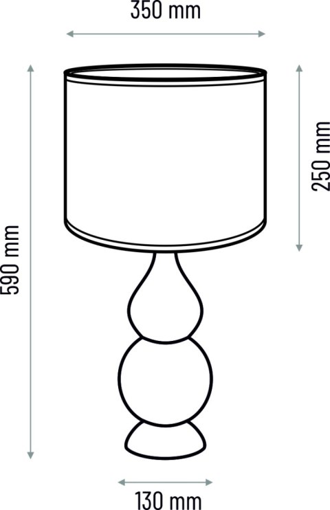 Lampa stołowa SHISHA - szary