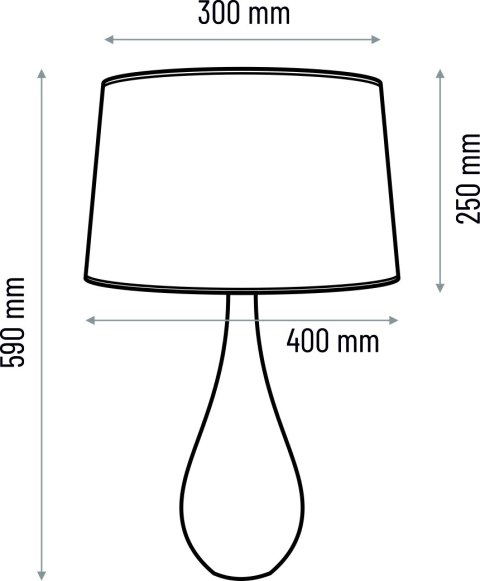 Lampa stołowa komodowa VASE - biała