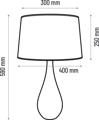 Lampa stołowa komodowa VASE - szara