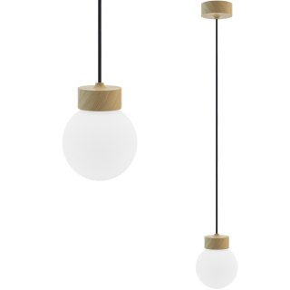 Lampa wisząca Barrel-Orb Kula 1pł dąb