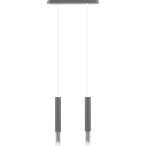 Lampa wisząca Madera2 klosz 2pł szary