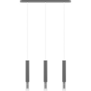 Lampa wisząca Madera2 klosz 3pł szary