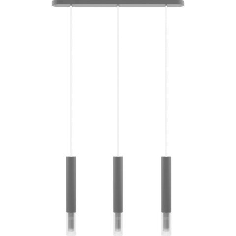 Lampa wisząca Madera2 klosz 3pł szary