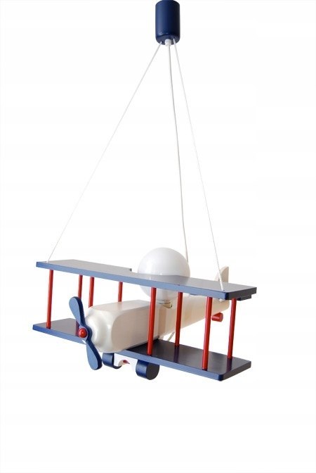 Lampa wisząca Samolot duży granatowo-biało-czerwony