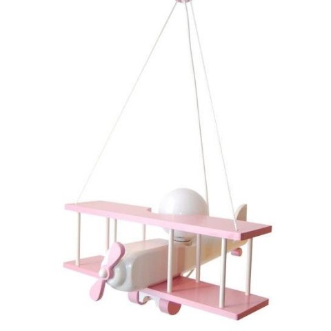 Lampa wisząca Samolot duży różowo-biały