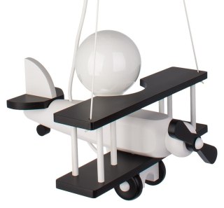 Lampa wisząca Samolot mały czarno-biały