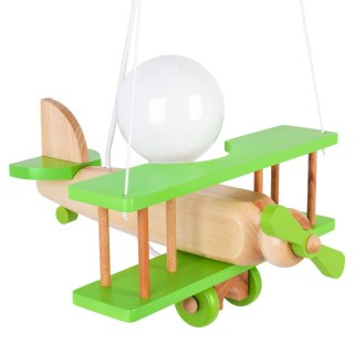 Lampa wisząca Samolot mały zielono-naturalny