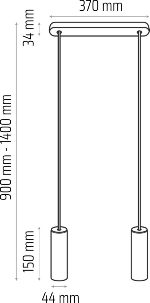 Lampa wisząca biała Madera 2 pł