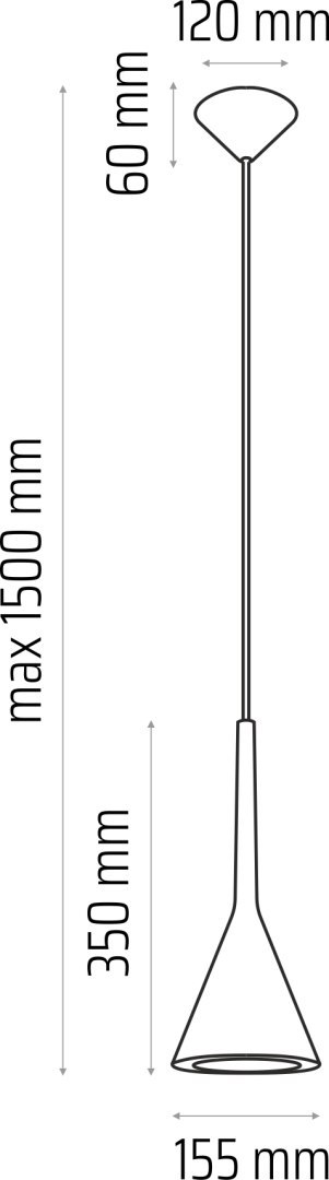 Lampa wisząca czarny Zen 1pł