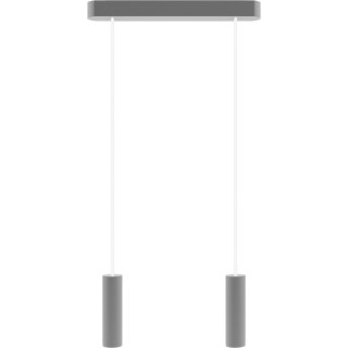 Lampa wisząca szara Madera 2 pł