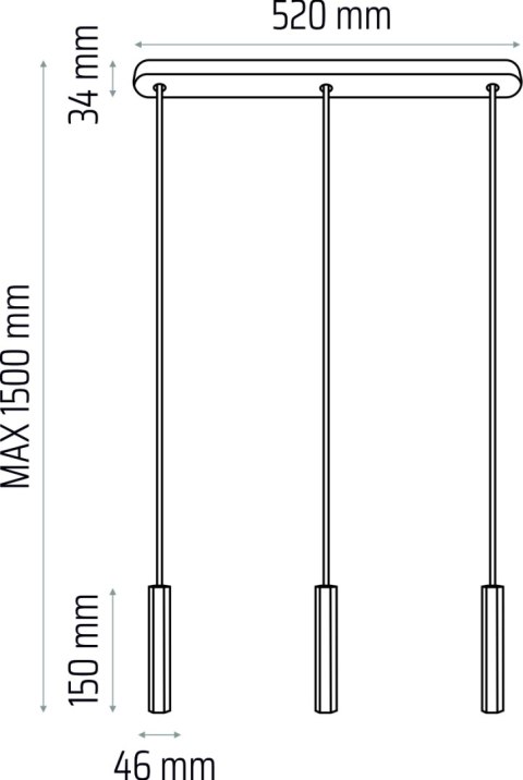 Madera Hexa zwis 3 pł dąb