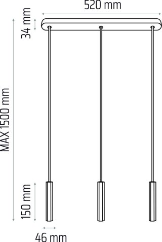 Madera Hexa zwis 3 pł szary