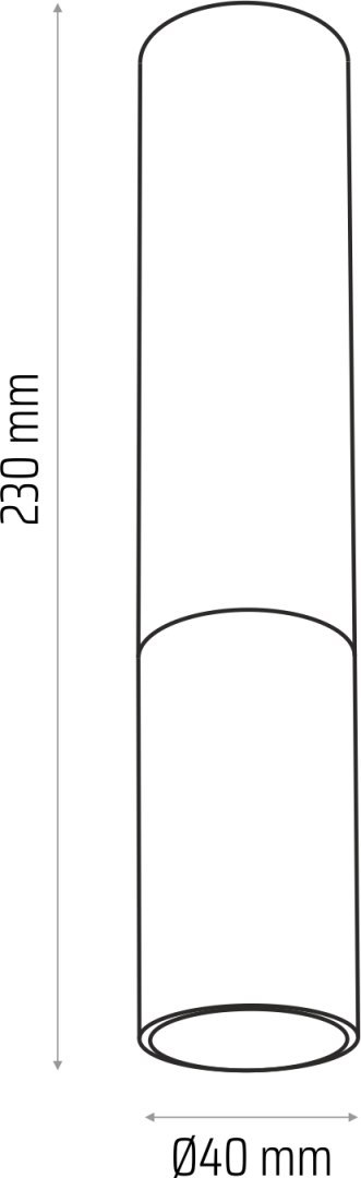 Madera2 klosz spot 23 cm szary