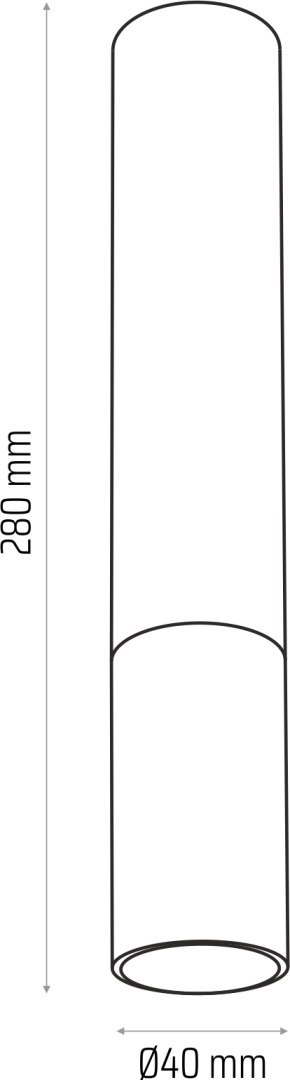 Madera2 klosz spot 28 cm szary