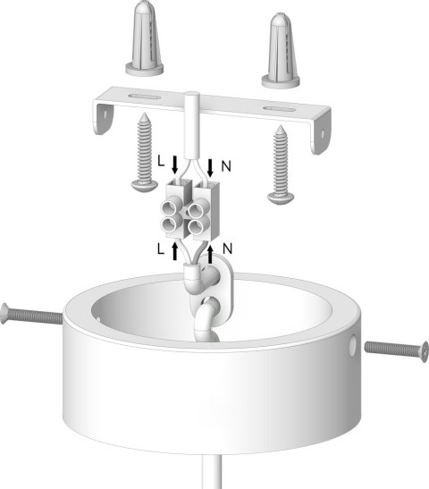 Barrel-Orb Kula 3pł (plafon) biały