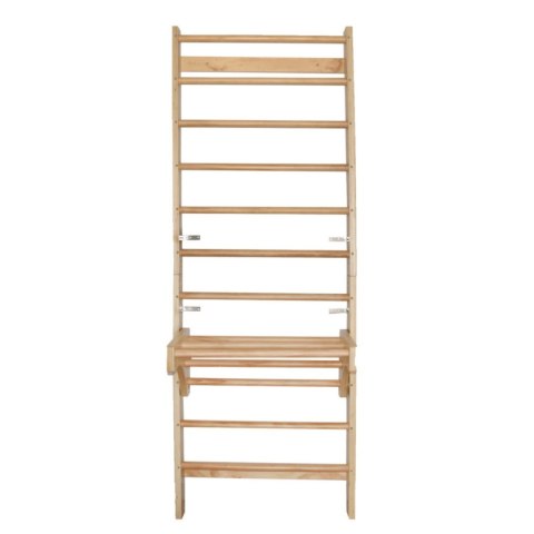 Drabinka gimnastyczna drewniana 220 cm z drążkiem rehabilitacyjna bukowa