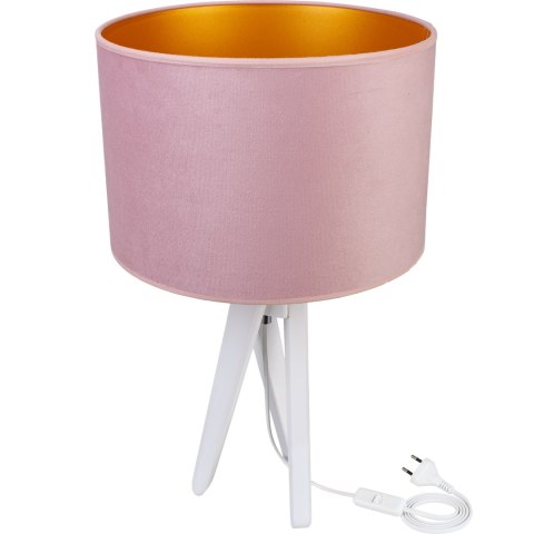 Lampa stołowa biały TRIVET pudrowy róż