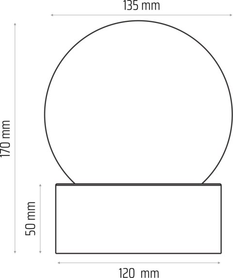 Lampa stołowa nocna dąb Barrel ORB kula