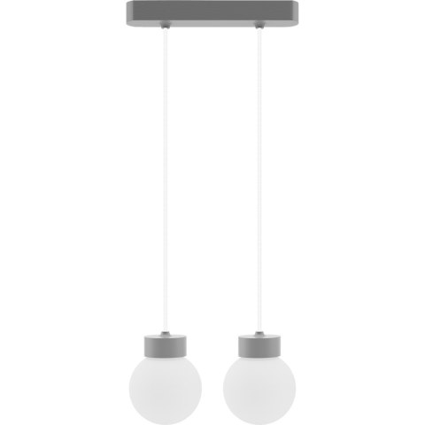 Lampa wisząca Barrel-Orb Kula 2pł szary