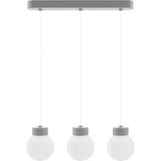 Lampa wisząca Barrel-Orb Kula 3pł szary