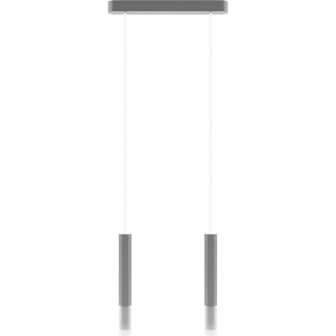 Lampa wisząca Madera2 Hexa 2 pł klosz szary