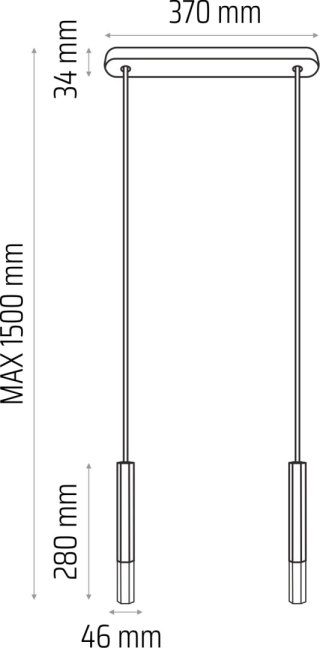 Lampa wisząca Madera2 Hexa 2pł klosz biały