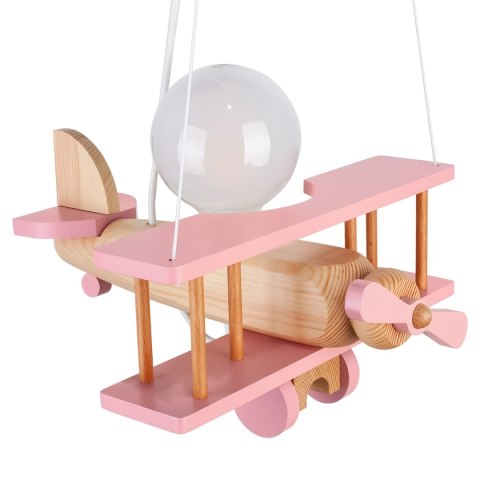 Lampa wisząca Samolot mały - naturalno-różowy