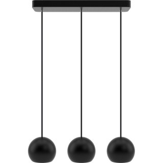 Lampa wisząca czarna Balli Kule 3pł