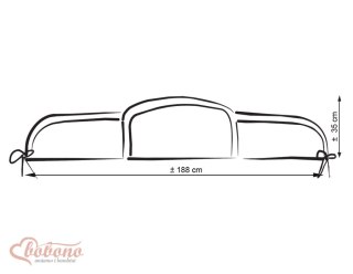 Ochraniacz do łóżeczka na szczebelki uniwersalny - Serduszka łączka różowa