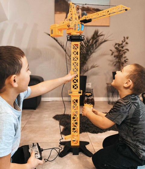 WOOPIE Dźwig Żuraw Zdalnie Sterowany 103 cm R/C Ciężarówka Koparka + 4 Akc.