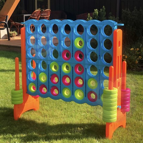 FEBER Gra Logiczna Strategiczna do Ogrodu Domu 4 Kółka w Linii Rzędzie Mega 4 in Line