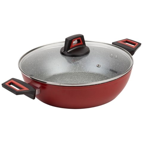 Garnek ze Szklaną Pokrywką Granitowy Nieprzywierający Indukcja NAVA 3,8 L