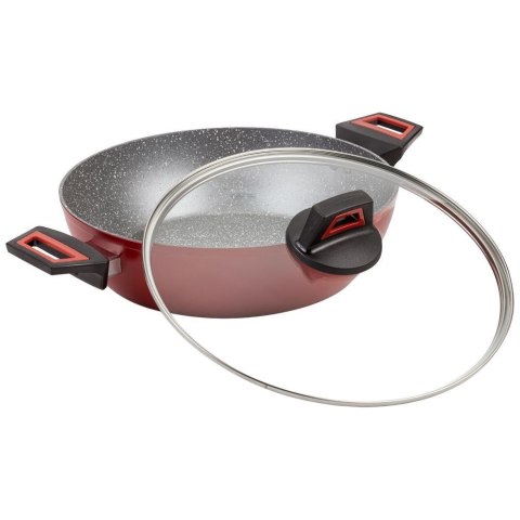 Garnek ze Szklaną Pokrywką Granitowy Nieprzywierający Indukcja NAVA 3,8 L