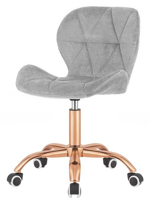 Krzesło obrotowe VASTO OFFICE FABRIC GREY ROSE GOLD