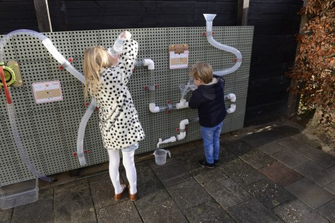 MASTERKIDZ Panel Ścienny Tablica Naukowa Kreatywna STEM Tablica na zewnątrz Outdoor + Panel Monatażowy 120x80cm
