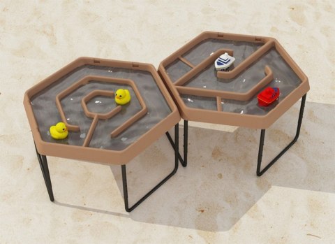 MASTERKIDZ Sześciokątna Taca Labirynt Do Zabawy Piaskiem i Wodą